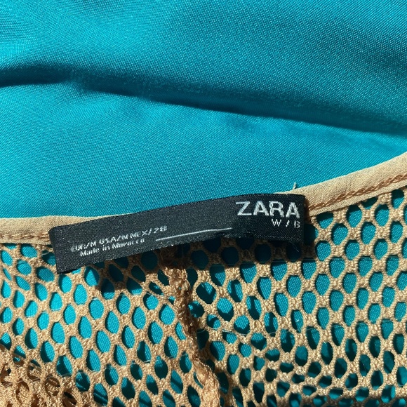 Zara Nude Fishnet Mesh Thing Bodysuit - Picture 2 of 2